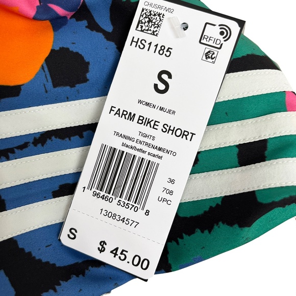 adidas x Farm Rio Bike Shorts Women’s Small - Picture 10 of 16
